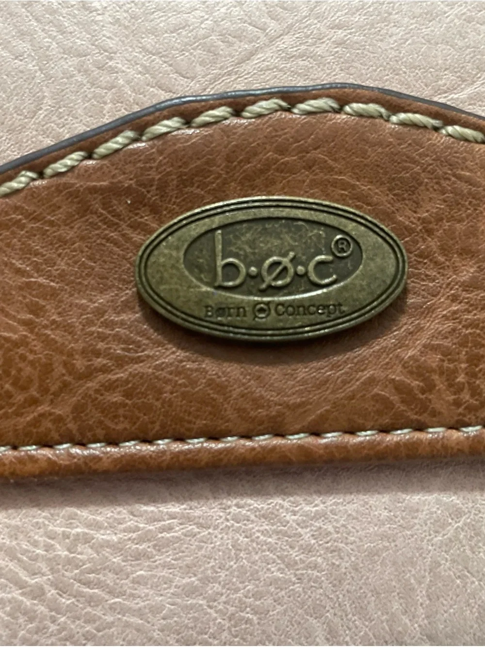 b.o.c. Pink and Brown Two-Tone Trifold Wallet